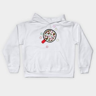 Hot cocoa with marshmallows Kids Hoodie